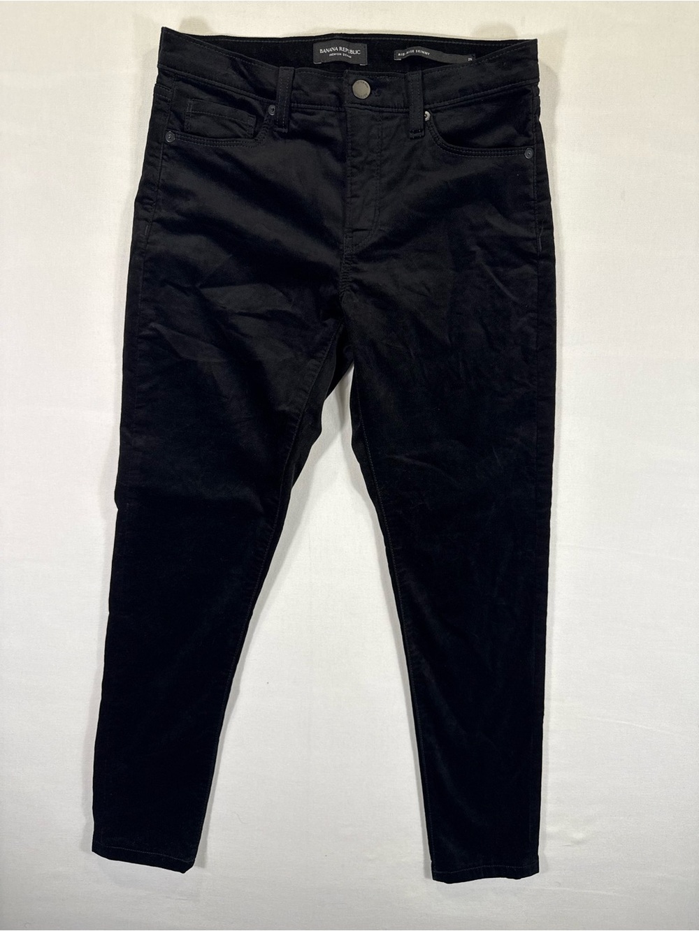 Banana Republic Women's Black Mid - Rise Skinny Pants